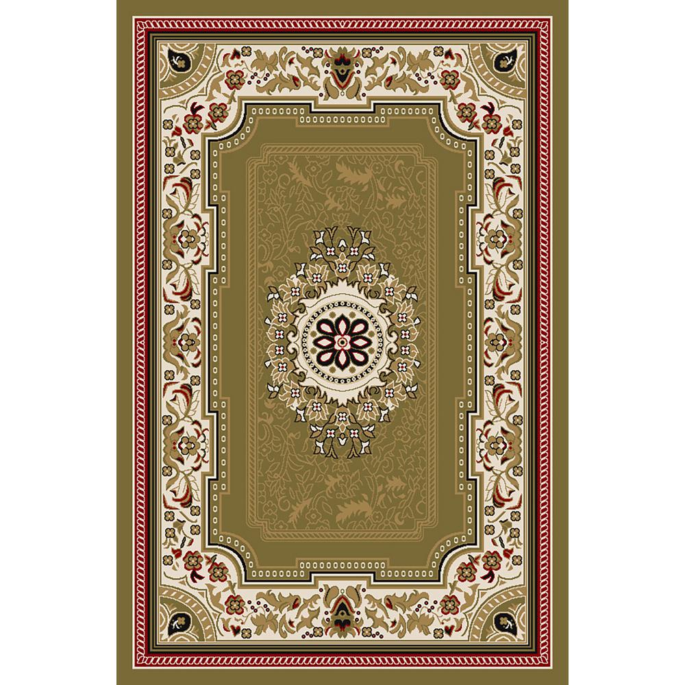 Ottomanson Ottohome Collection Persian Oriental Design Sage Green 8 ft