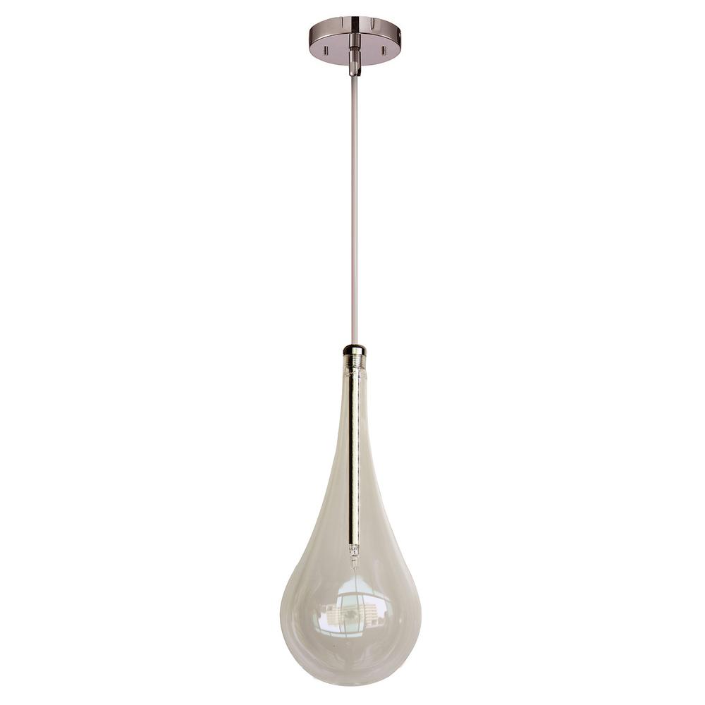 Y Decor Teardrop 1Light Clear Glass PendantL231 The Home Depot