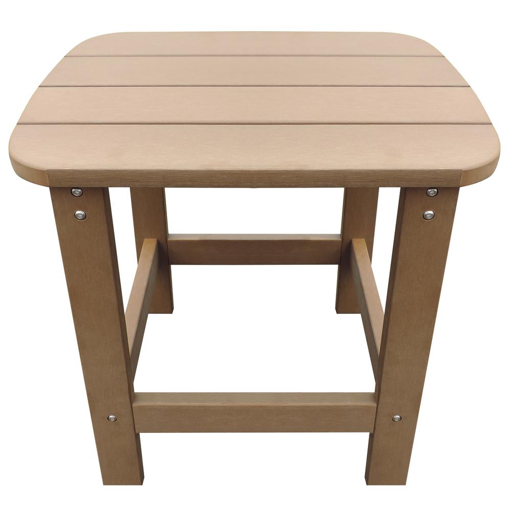 Island Retreat Teak Adirondack Resin Side Table Nu6797 The Home Depot