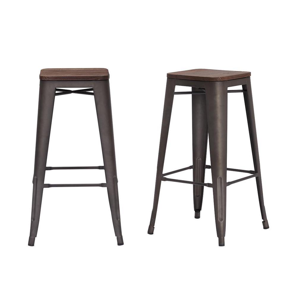 wood black bar stools