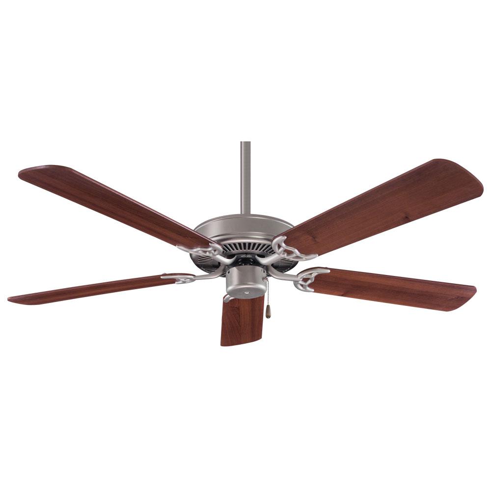 Minka Aire Contractor 52 In Indoor Brushed Steel With Dark Walnut