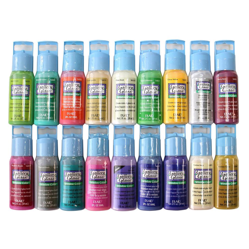 DecoArt 2 oz. 12-Color Acrylic Craft Paint Set-DASK353 - The Home ...