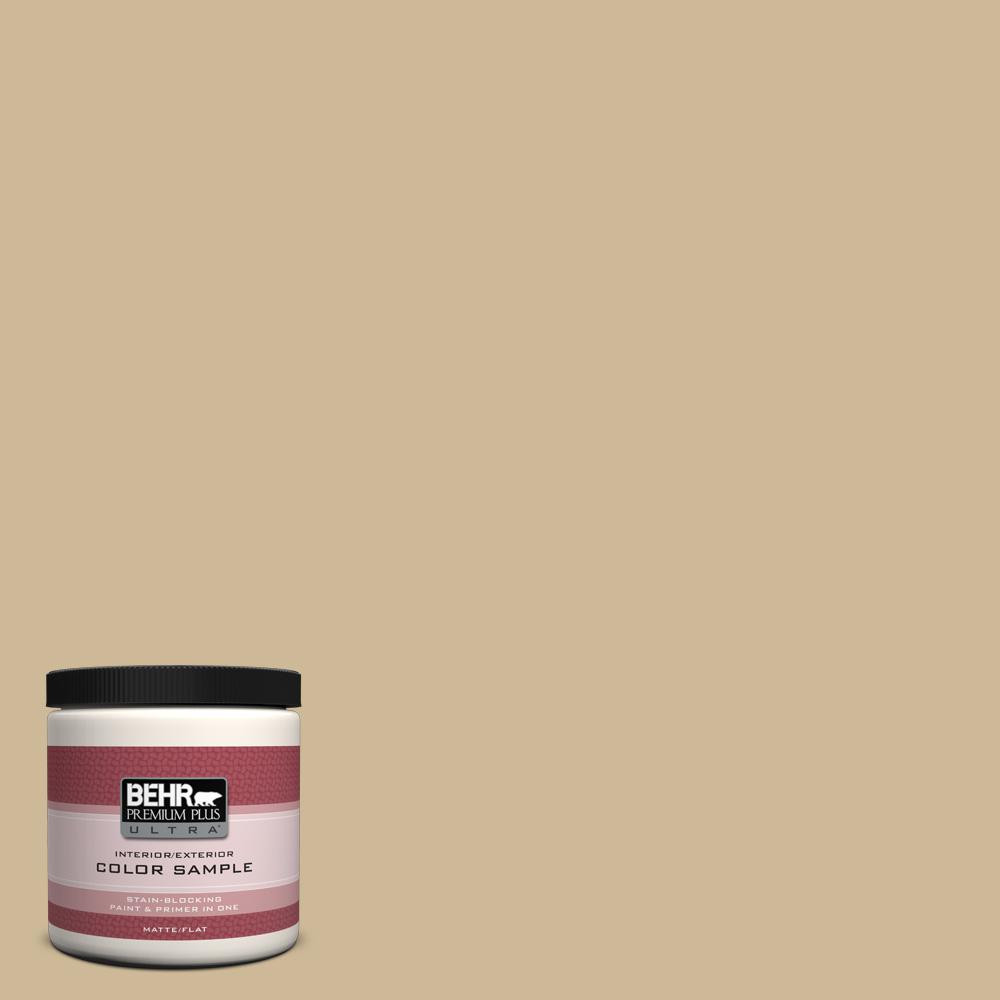 Behr Premium Plus Ultra 8 Oz Mq2 22 Hayloft Matte Interior Exterior Paint And Primer In One Sample