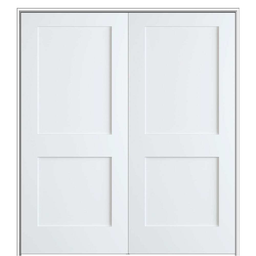 MMI Door Shaker Flat Panel 28 in. x 80 in. Right Hand Solid Core Primed ...