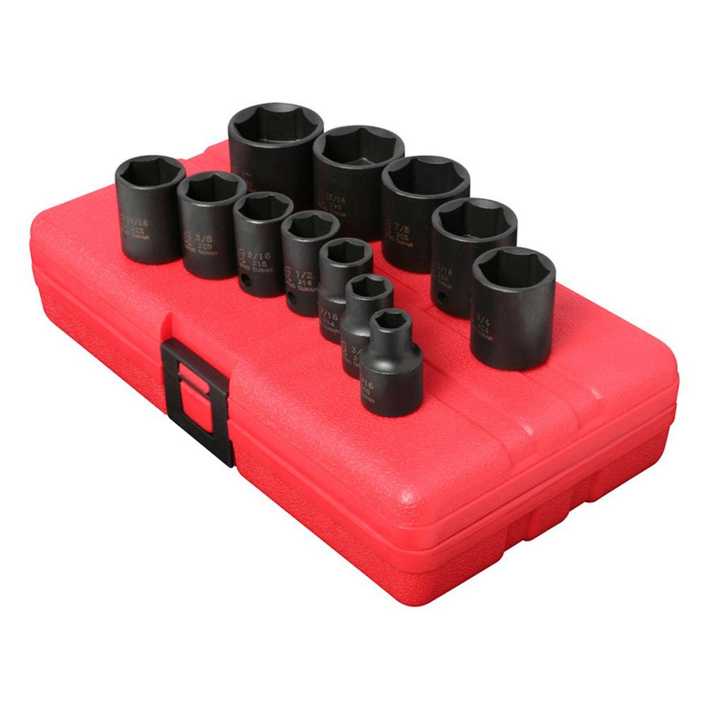 Sunex 3/8 in. Socket Set Impact Drive STD SAE (12-Piece)-SUN3360 - The ...