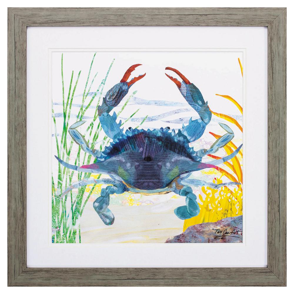 Propac Sea Creature Crab Framed Wall Art 23 In X 23 In 3282 The Home Depot