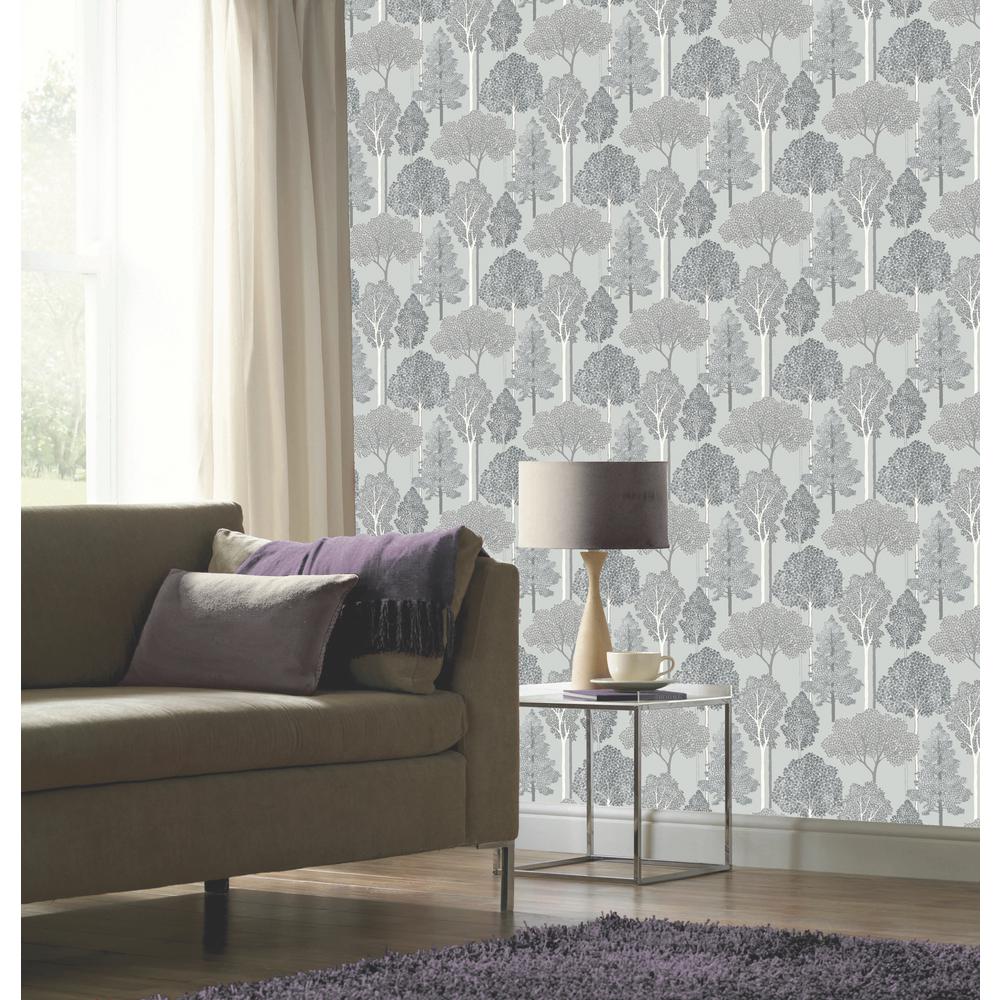 Arthouse Ellwood Silver UnPasted Wallpaper670002 The