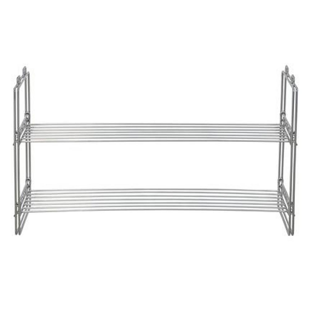 Household Essentials 16 5 In H X 30 In W 6 Pair 2 Shelf Metal Shoe Rack 2103 The Home Depot