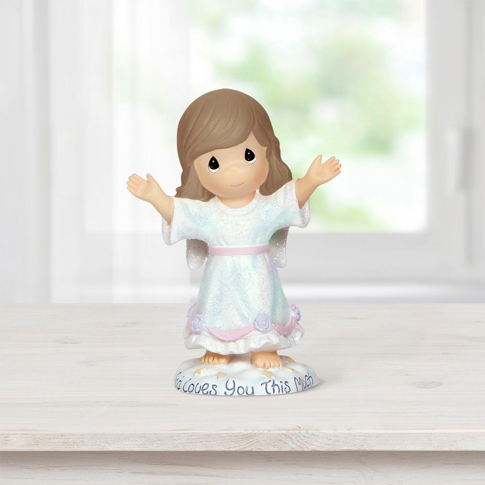 Precious Moments Tabletop Angel Resin God Loves You This Much Figurine ...