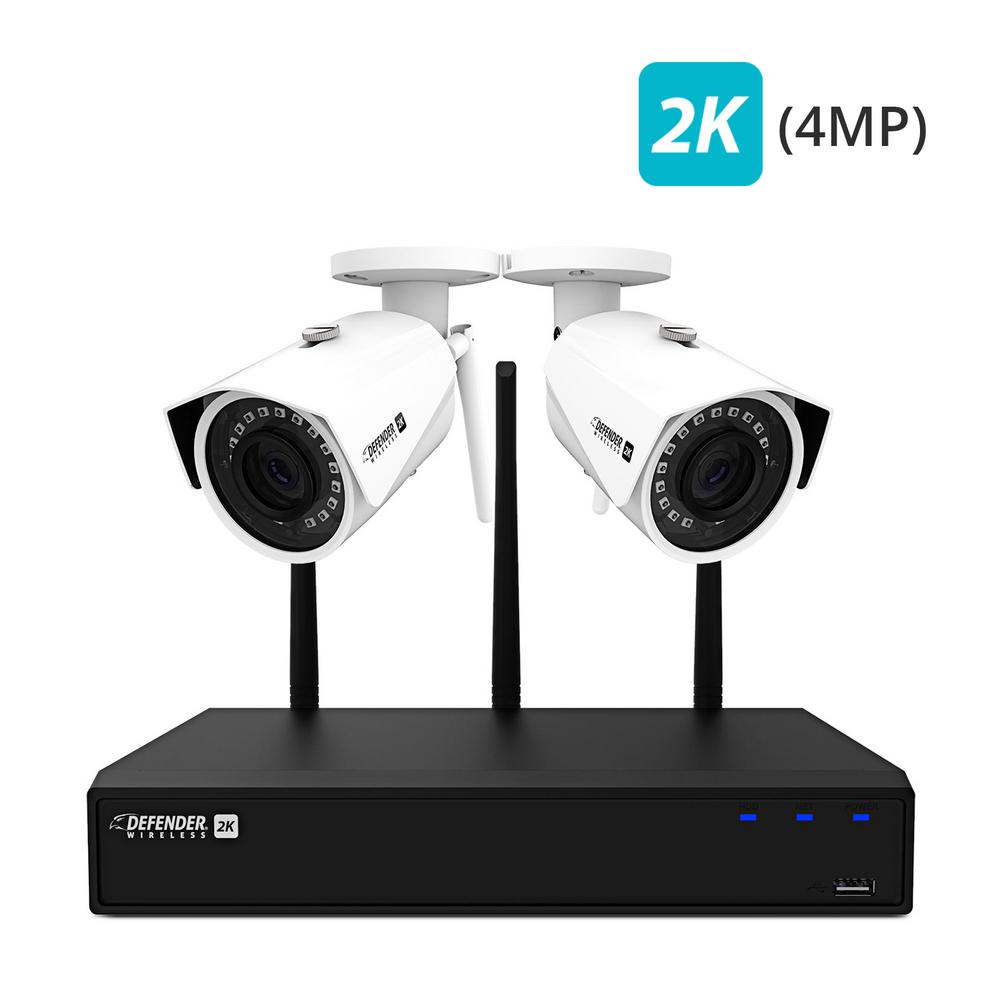 Defender 2K Wireless 4Channel 4MP 1TB NVR Security Surveillance