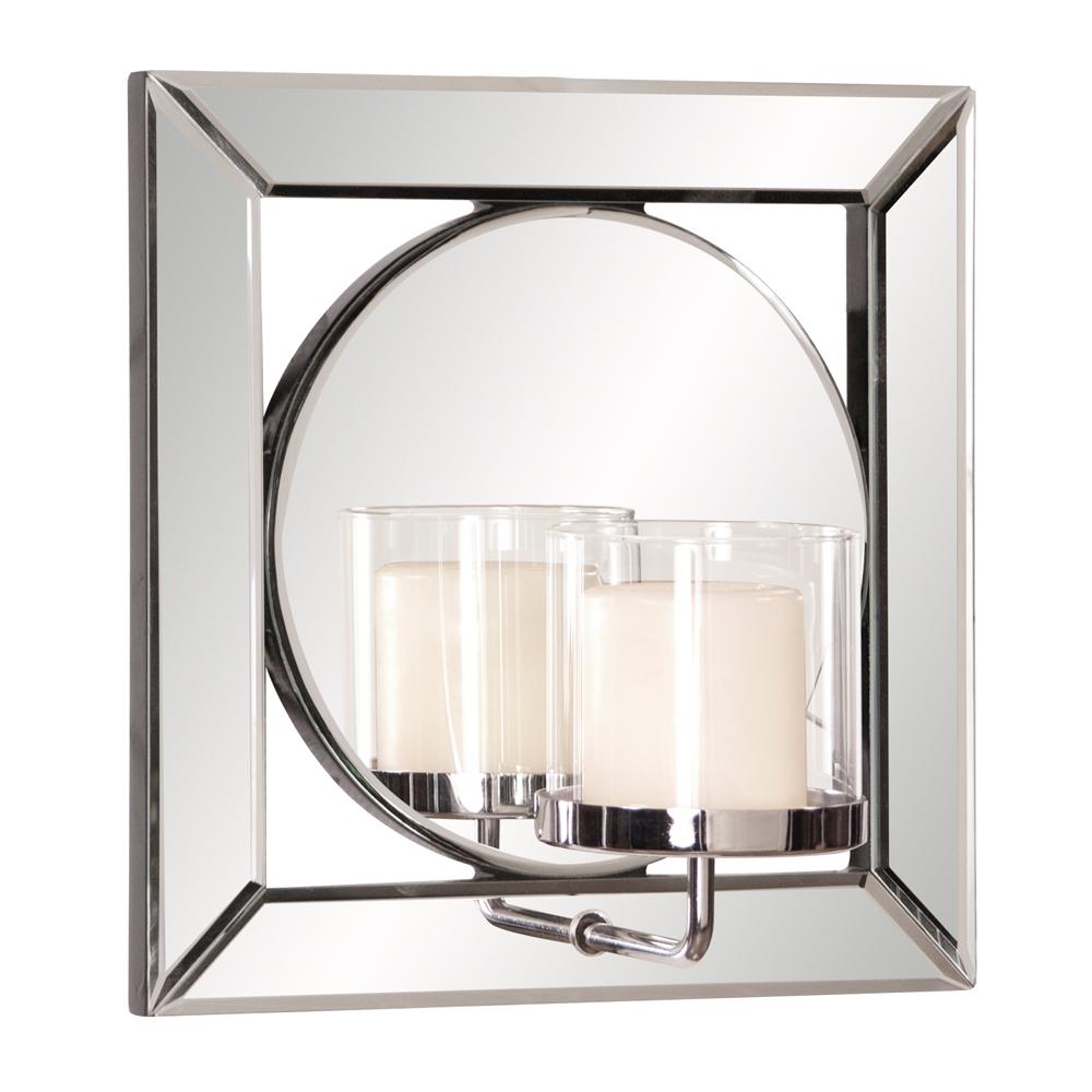 Lula Square Mirror With Candle Holder 99073 The Home Depot Lula Square Mirror With Candle Holder