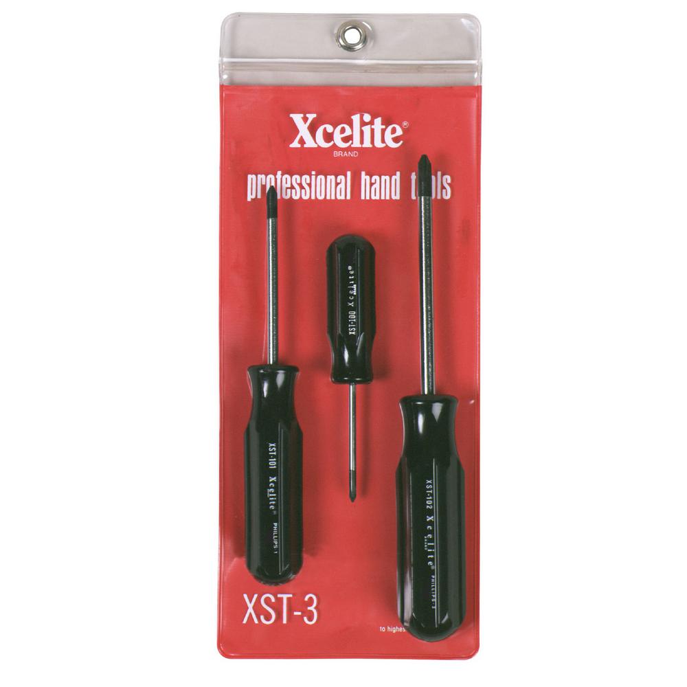 Xcelite SuperTru Tip Phillips Screwdriver Set (3Piece)XST3N The