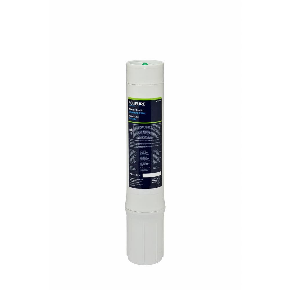 EPU2L 3 EcoPure Advanced Universal Under Sink Replacement Filter NSF Certified