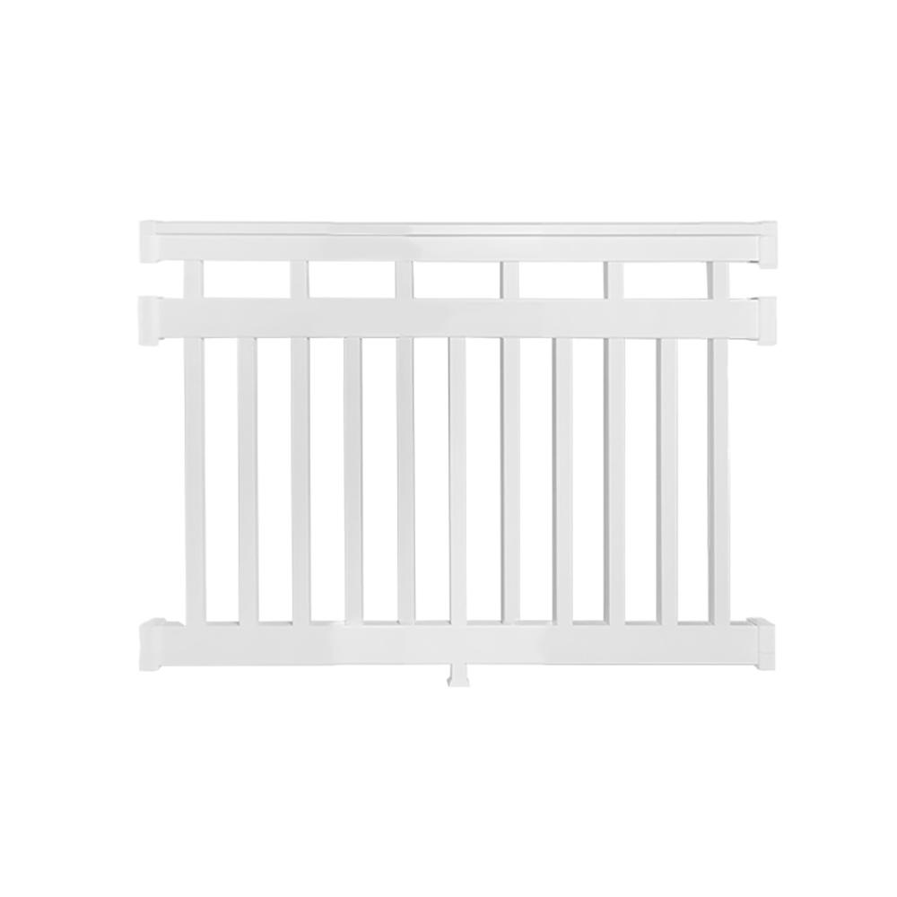 Weatherables Bellaire 3.5 ft. H x 4 ft. W White Vinyl Railing Kit-WWR ...