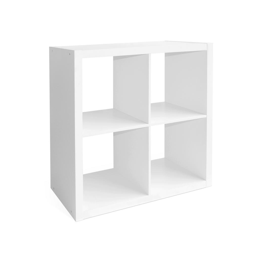 Bookcases Rustic Oak 4 Cube Bookcase Storage Organizer Wooden