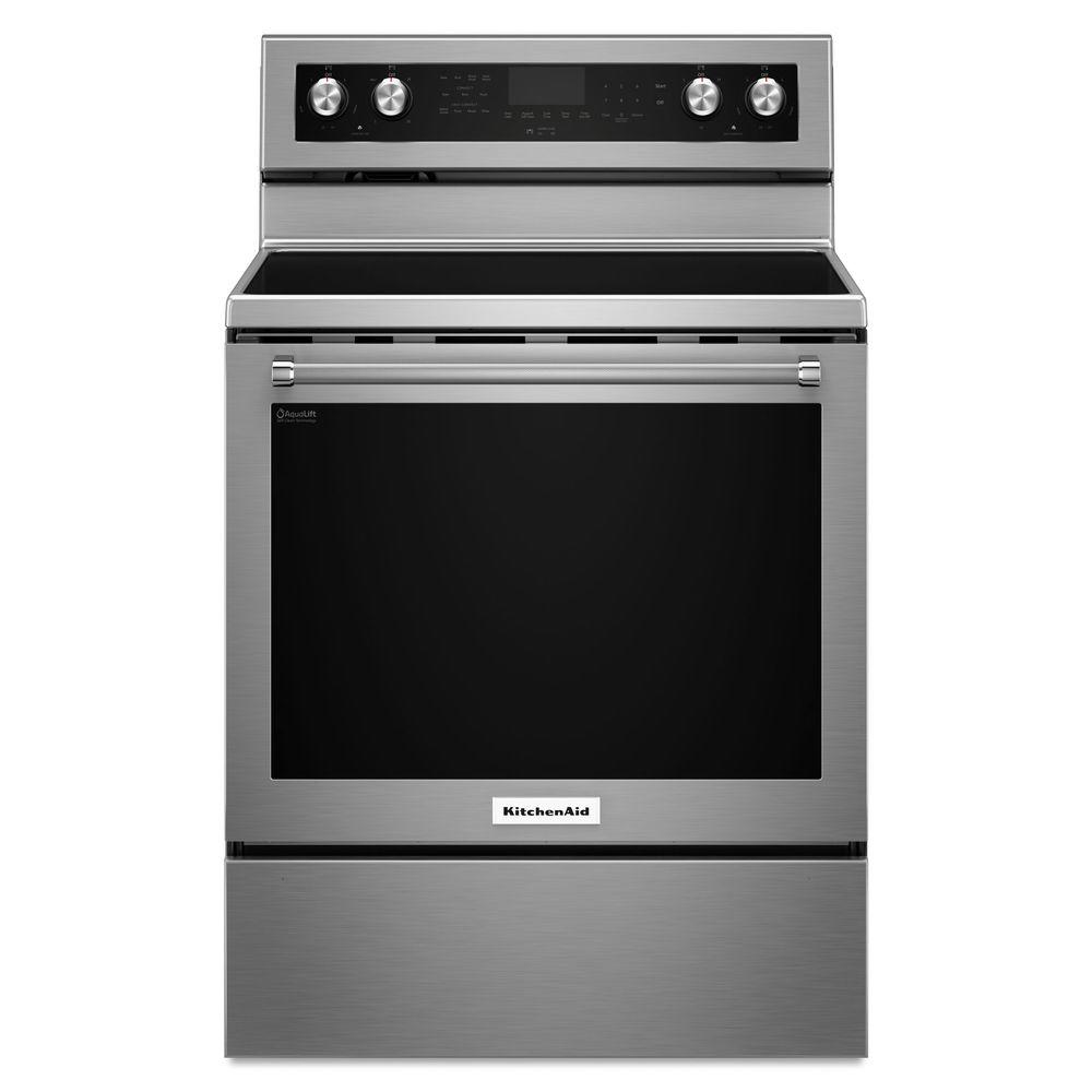 Kitchenaid 6 4 Cu Ft Electric Range With Self Cleaning