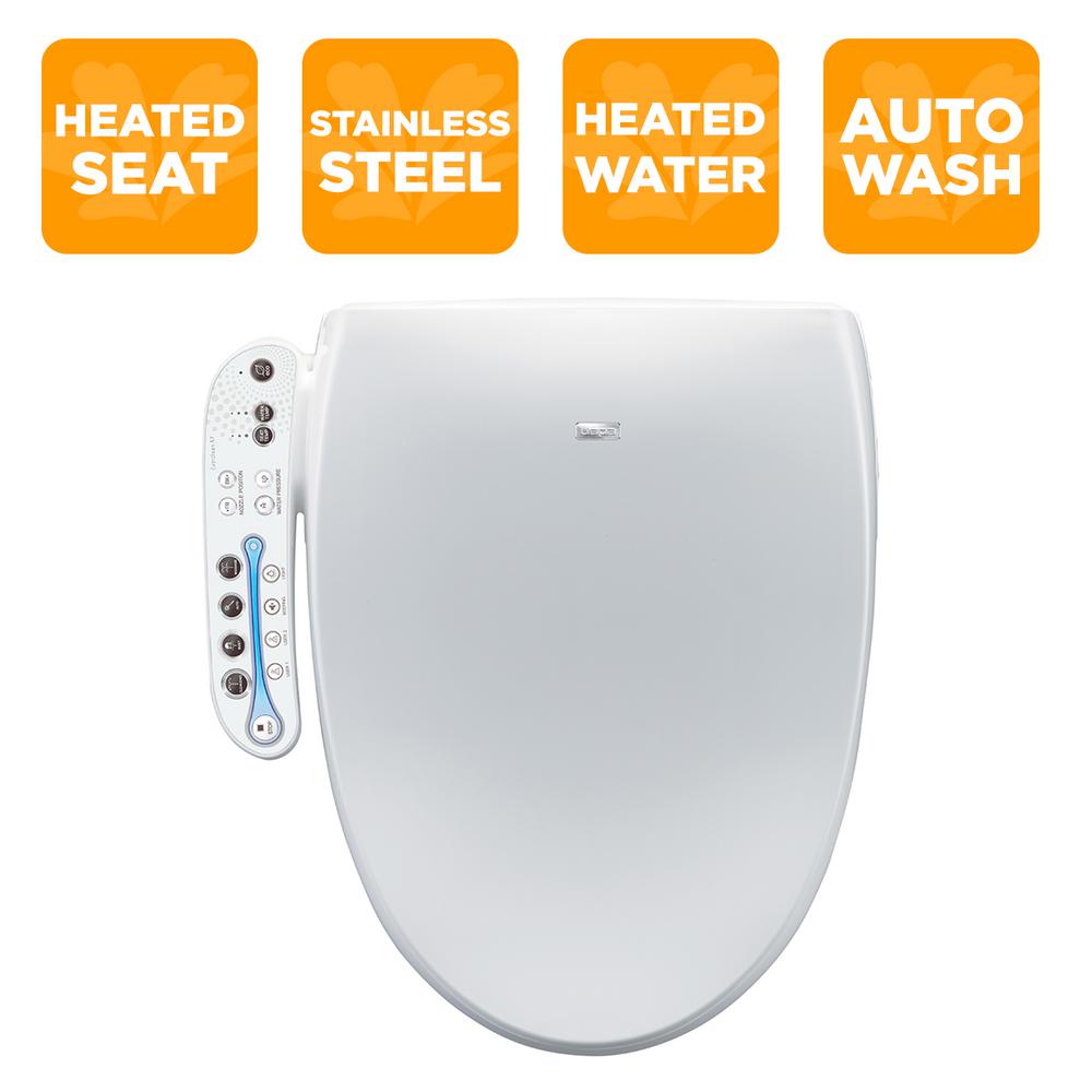 BioBidet Electric Bidet Seat For Elongated Toilets In White-A7 - The ...