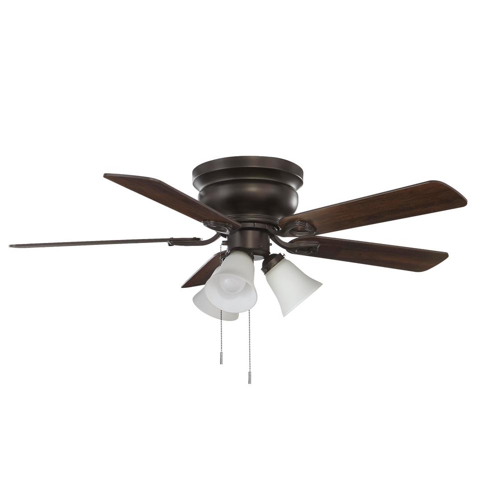 Clarkston Ii 44 In Led Indoor Oiled, Oil Rubbed Bronze Ceiling Fan With Light Flush Mount
