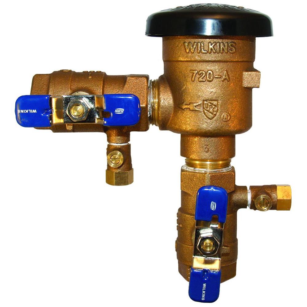 Zurn 3 4 In Brass FIP X FIP Pressure Vacuum Breaker Backflow Preventer 