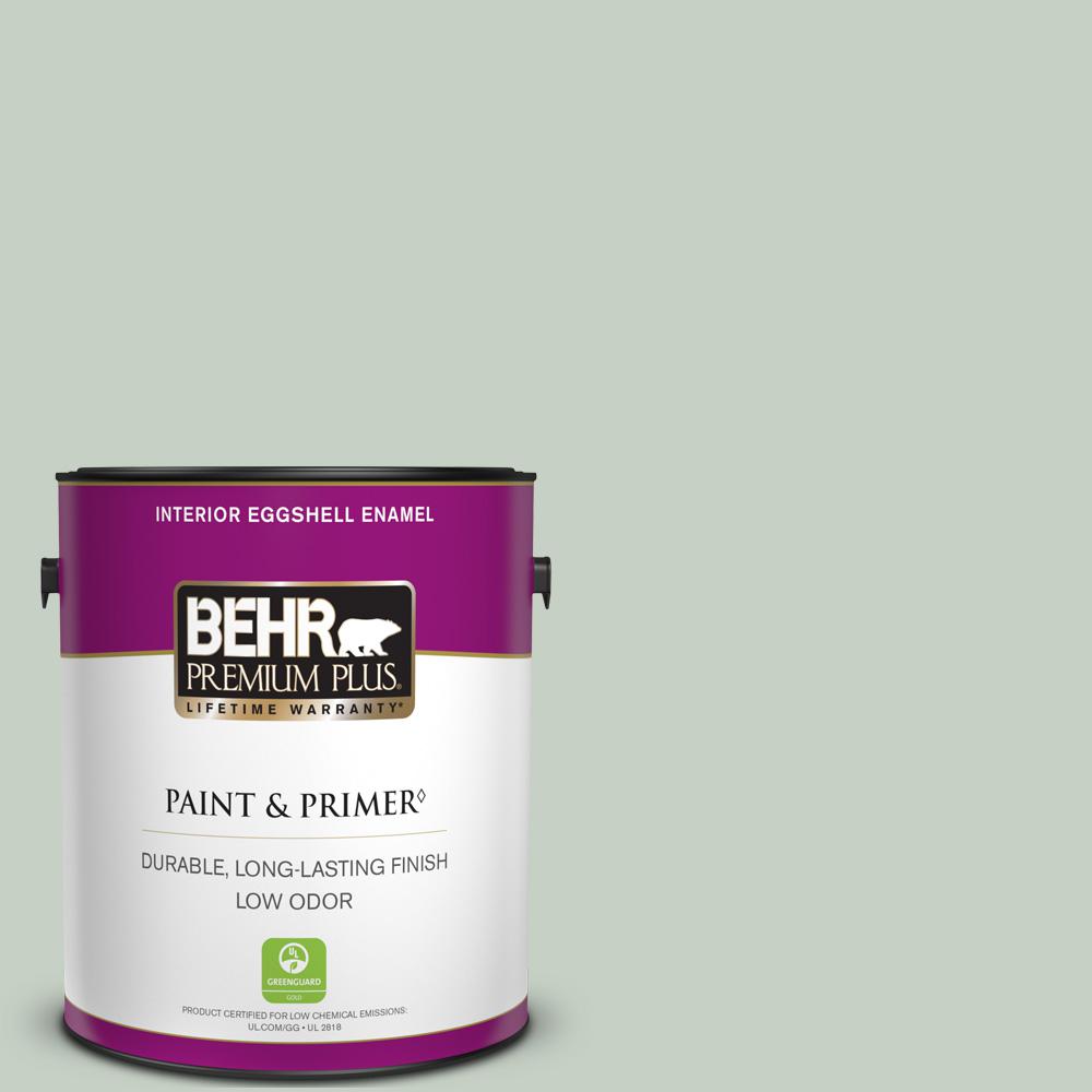Behr Premium Plus 1 Gal. #n400-2 Frosted Sage Eggshell Enamel Low Odor Interior Paint & Primer