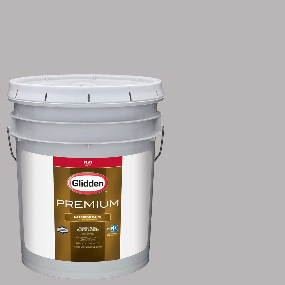 Glidden Premium 5-gal. #HDGCN57D Hazy Grey Flat Latex Exterior Paint ...