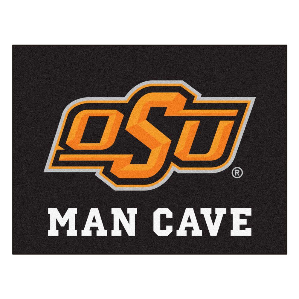 Fanmats Oklahoma State University Black Man Cave 3 Ft X 4 Area Fanmats Oklahoma State University Black Man Cave 3 Ft X 4 Area Rug