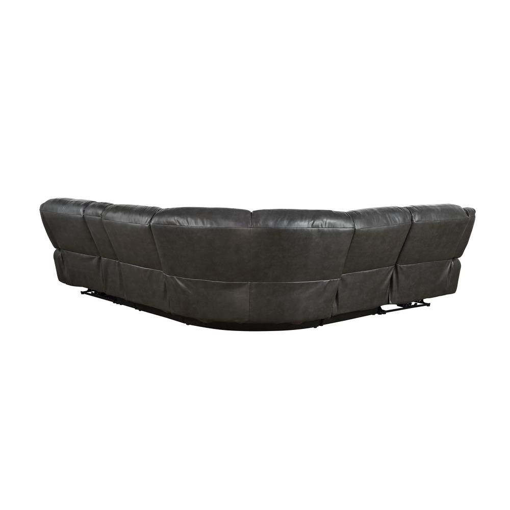 Acme Furniture Aire Leather Imogen Sectional Sofa 54810 The Home Acme Furniture Aire Leather Imogen