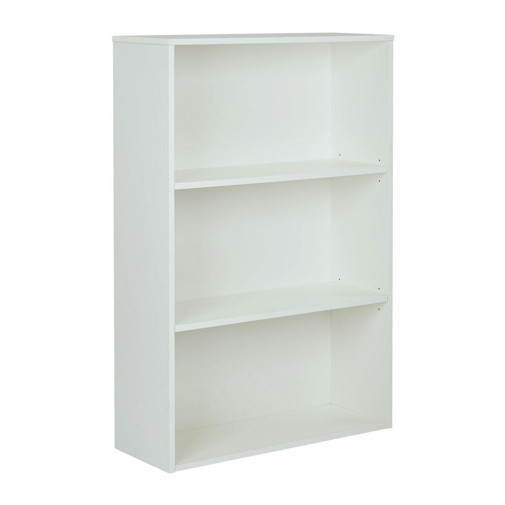 Prado 48" 3-Shelf BookCase with 3/4" Shelves and 2 Adjustable Shelves