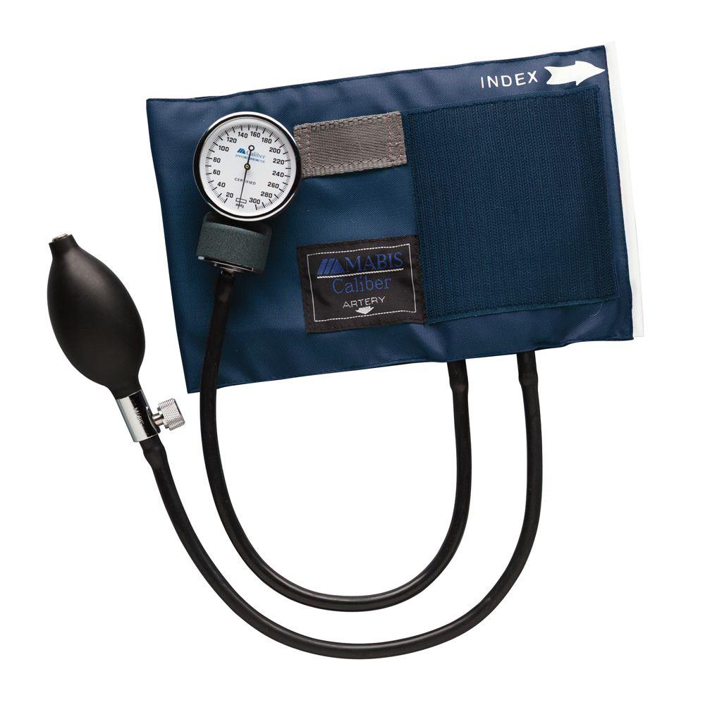 Caliber Aneroid Sphygmomanometers with Blue Nylon Cuff and Thigh01130