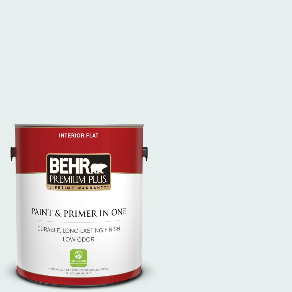 Behr Premium Plus 1 Gal 730e Polar White Flat Low Odor Interior 730e 1 Polar White Flat Low Odor Interior Paint And Primer In One
