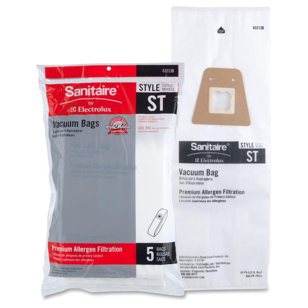 Sanitaire St Allergen Vacuum Bags 5 Pack Eur63213b The Home Depot Sanitaire St Allergen Vacuum Bags 5 Pack