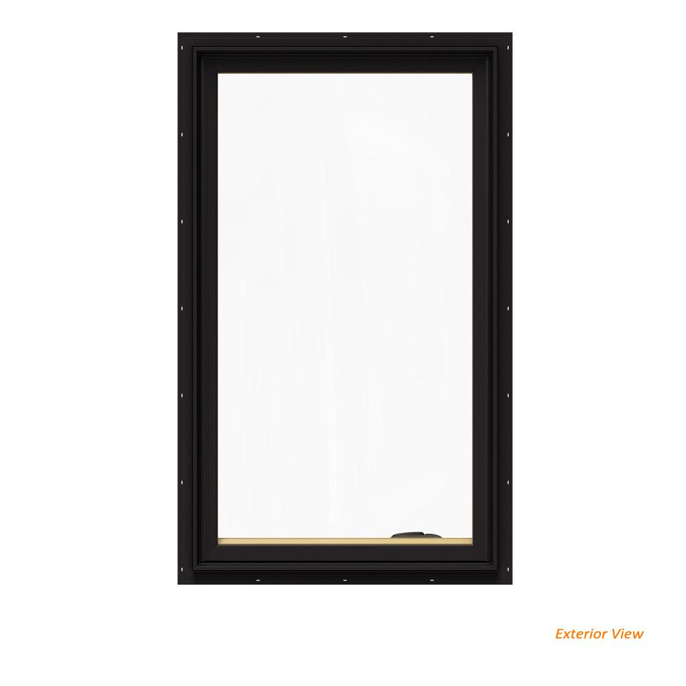 JELD-WEN 24.75 In. X 48.75 In. W-2500 Series Black Painted Clad Wood ...