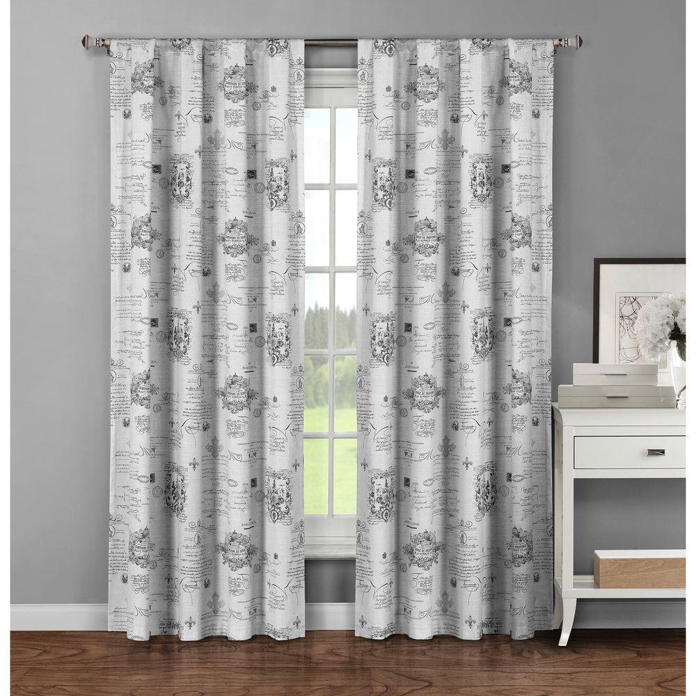 Window Elements Semi Opaque Fleur De Lis Printed Cotton Extra Wide