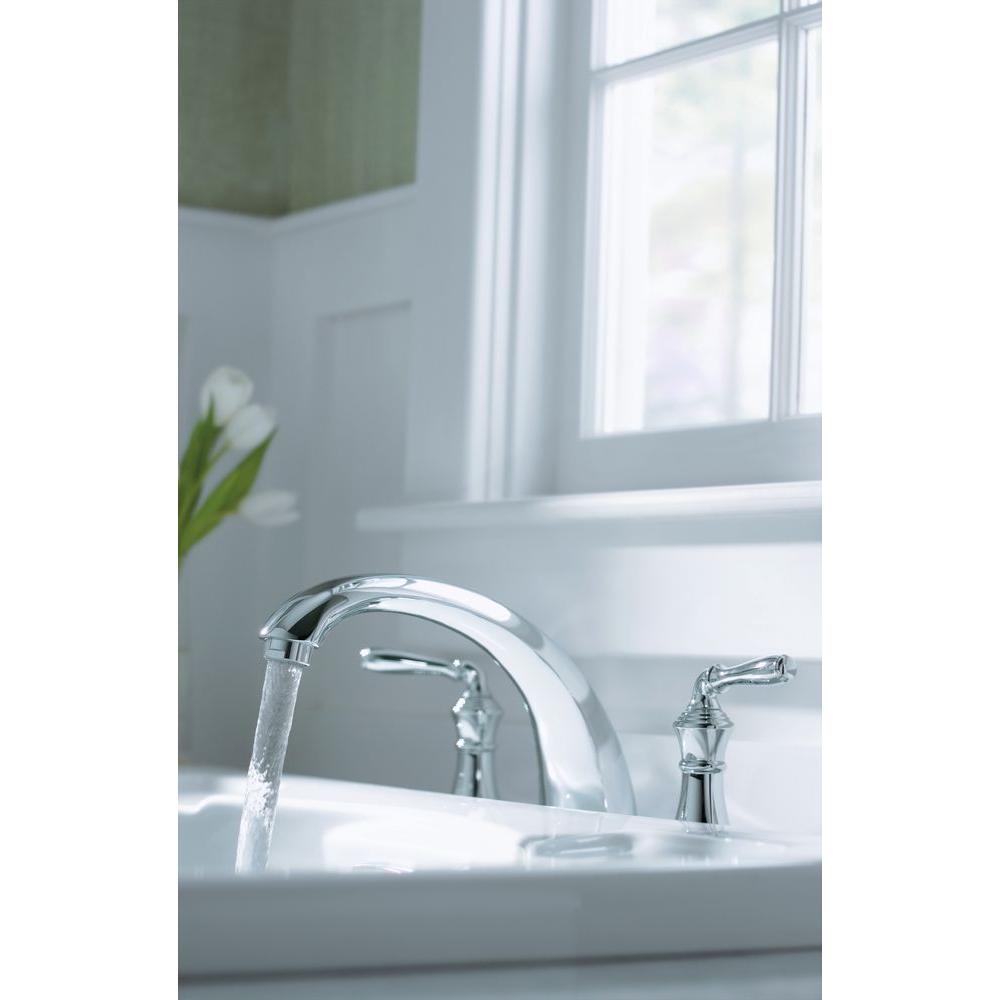 Kohler Devonshire 2 Handle Deck And Rim Mount Roman Tub Faucet Trim Kit In Polished Chrome Valve Not Included