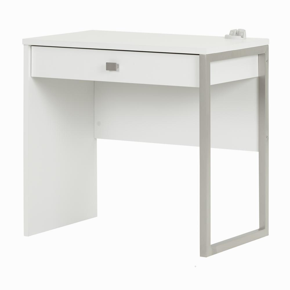 South Shore Interface Pure White Student Desk 10535 - The Home Depot