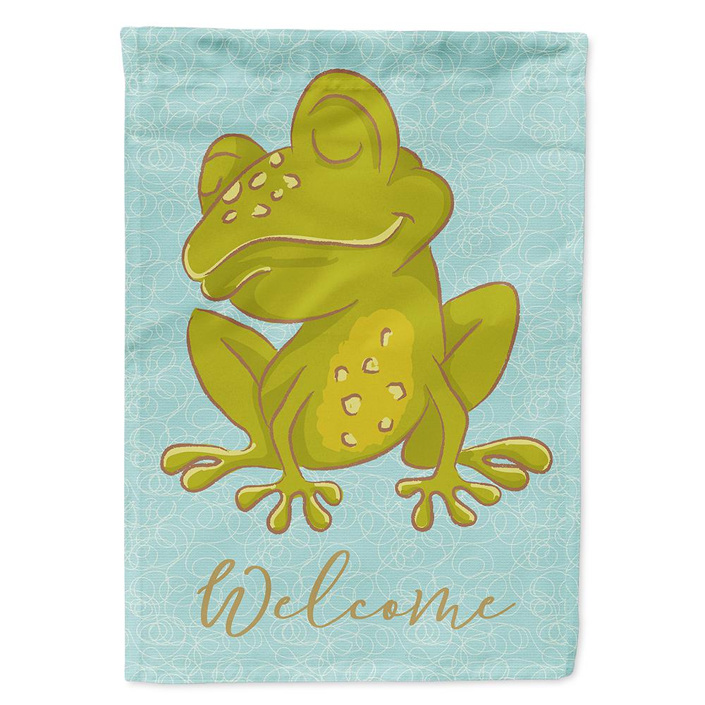 Caroline S Treasures 28 In X 40 In Polyester Frog Welcome Flag Canvas House Size 2 Sided Heavyweight Bb8564chf The Home Depot