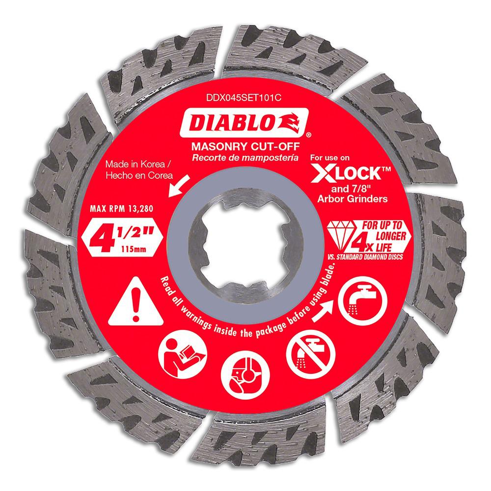 DIABLO 41/2 in. Diamond Segmented Turbo Masonry CutOff with XLock