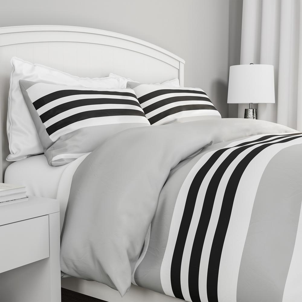 Lavish Home 3 Piece Seaside Dawn Striped Full Queen Hypoallergenic