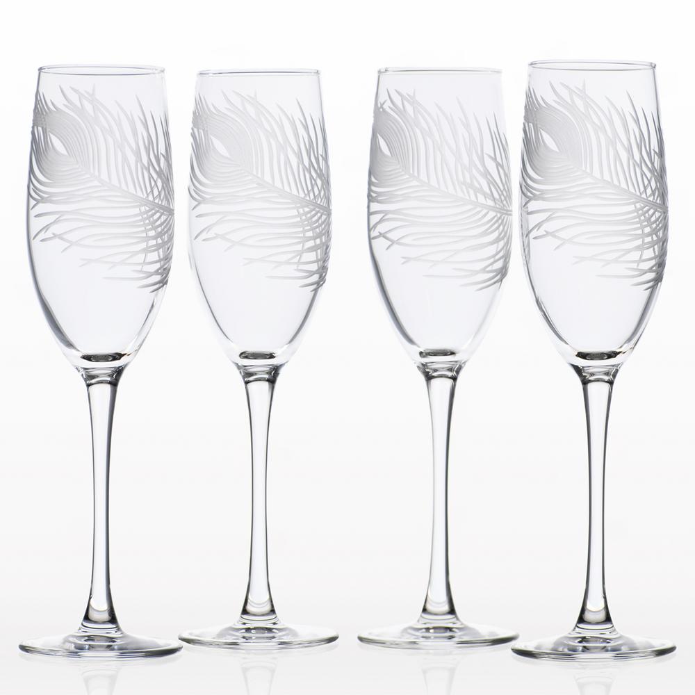 black glass champagne flutes