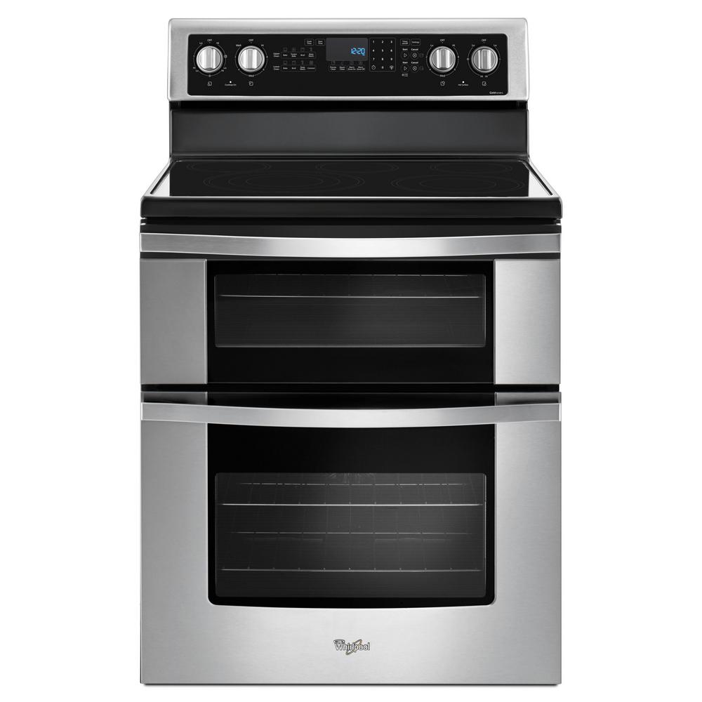 Whirlpool 6 7 Cu Ft Double Oven Electric Range With True