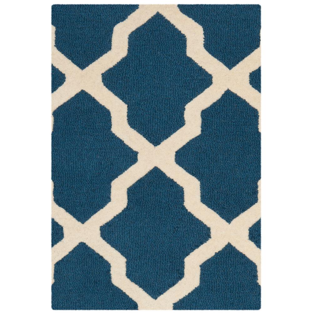 Safavieh Cambridge Navy Blue Ivory 2 Ft X 3 Area Rug