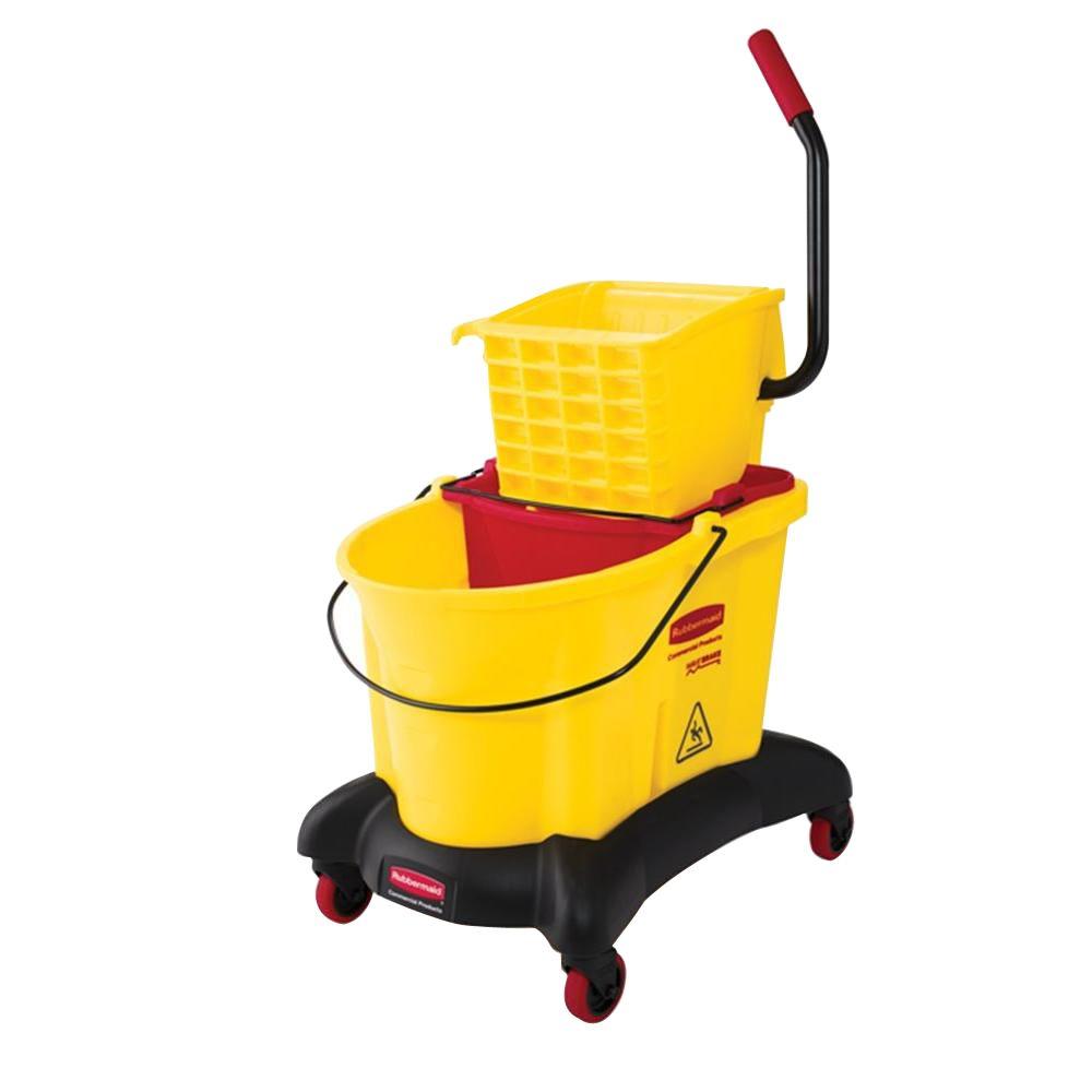Rubbermaid Wave Brake 35 Qt. Dual Water Side-Press Wringer and Mop Bucket Combo... by Rubbermaid