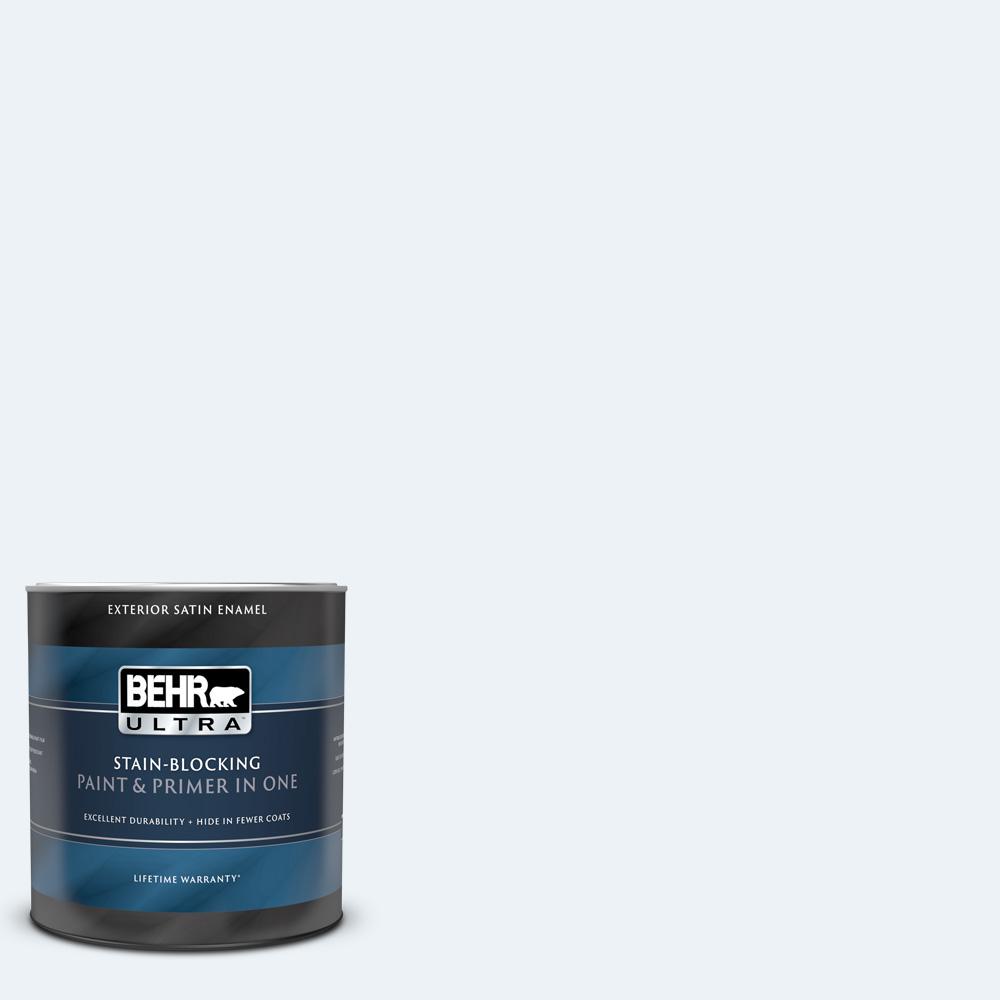 BEHR ULTRA 1 qt. BLW10 Maui Mist Satin Enamel Exterior Paint and