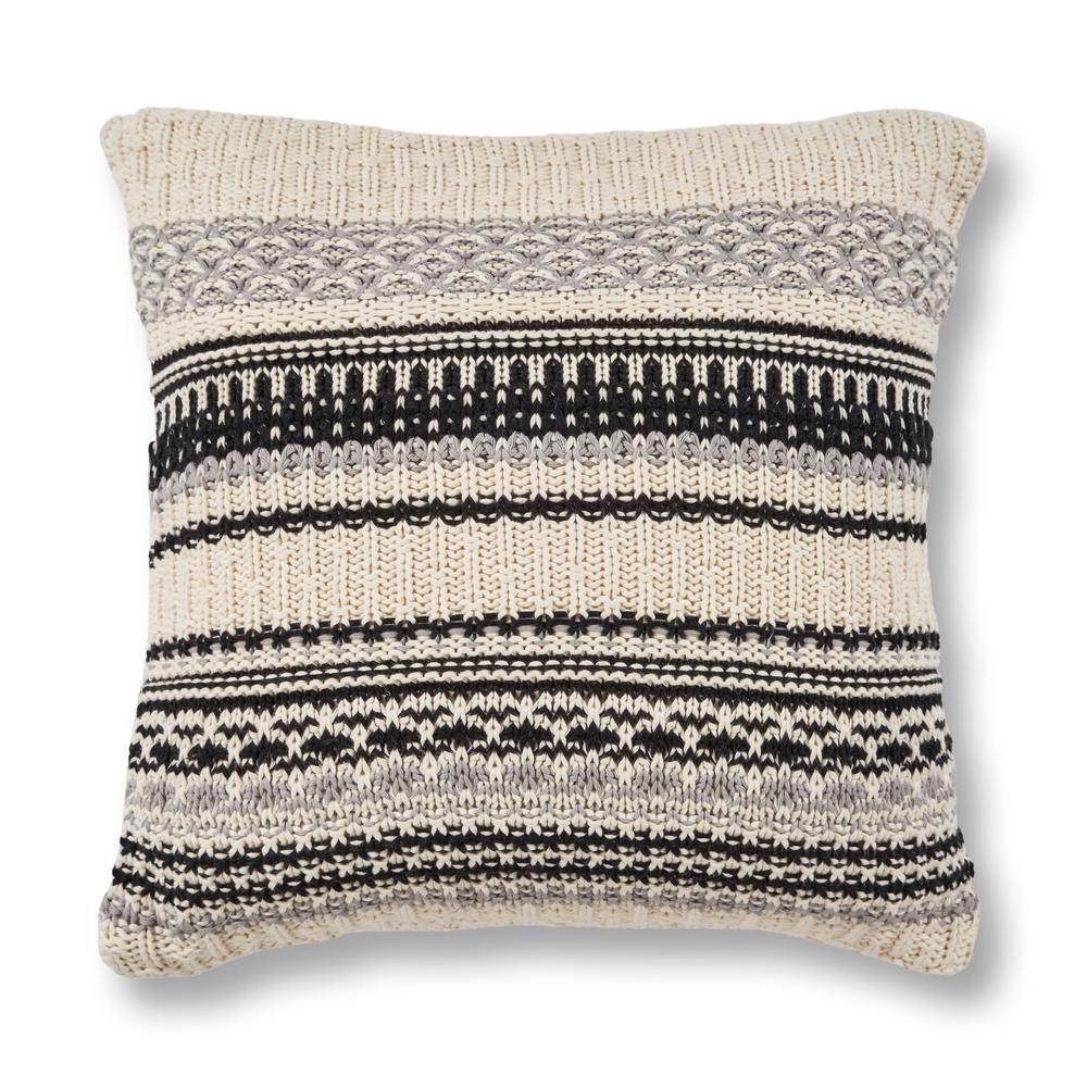 Kas Rugs Knits Sweater Ivory Stripes Hypoallergenic Polyester 20