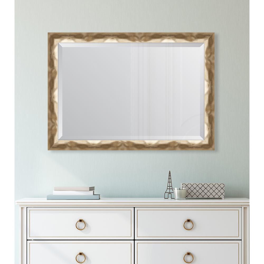 Melissa Van Hise 30 In X 42 Framed Wide Contemporary Soft Gold Framed Wide Contemporary Soft Gold Mirror