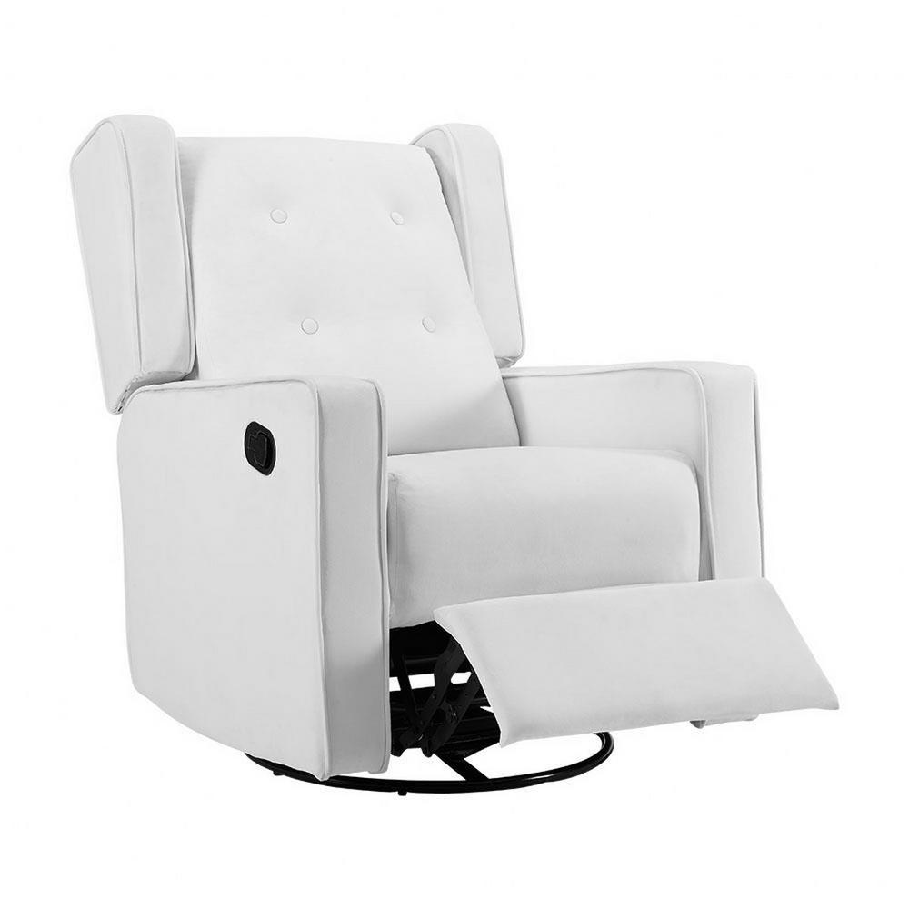 Naomi Home Fabric Recliner  Bright White