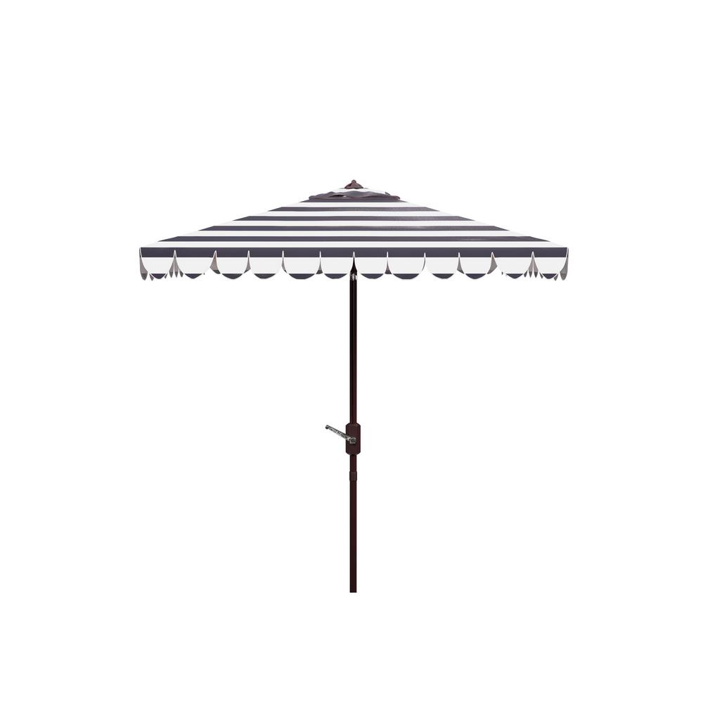 Safavieh Vienna 7 5 Ft Market Tilt Patio Umbrella In Black White