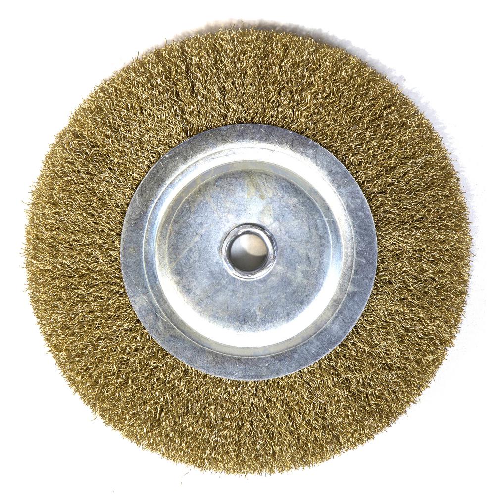 WEN 8 in. Crimped Steel Bench Wire Wheel, 5/8 in. Arbor, 0.011 in. Wire ...