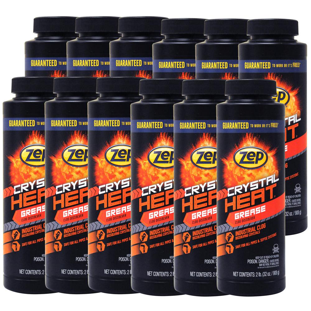 ZEP 32 oz. Crystal Heat Drain Opener (Case of 12)ZUCRY2 The Home Depot