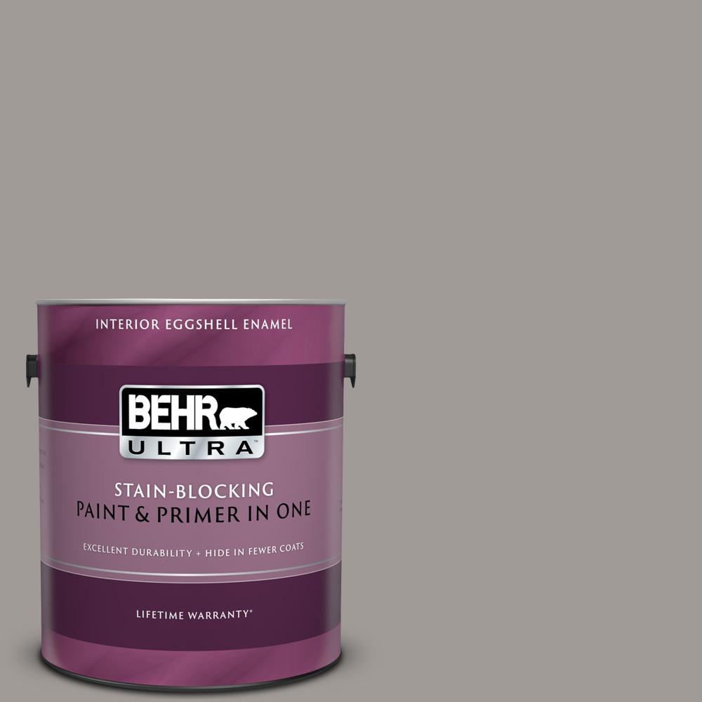 BEHR ULTRA 1 Gal. #PPU18-15 Fashion Gray Eggshell Enamel Interior Paint ...